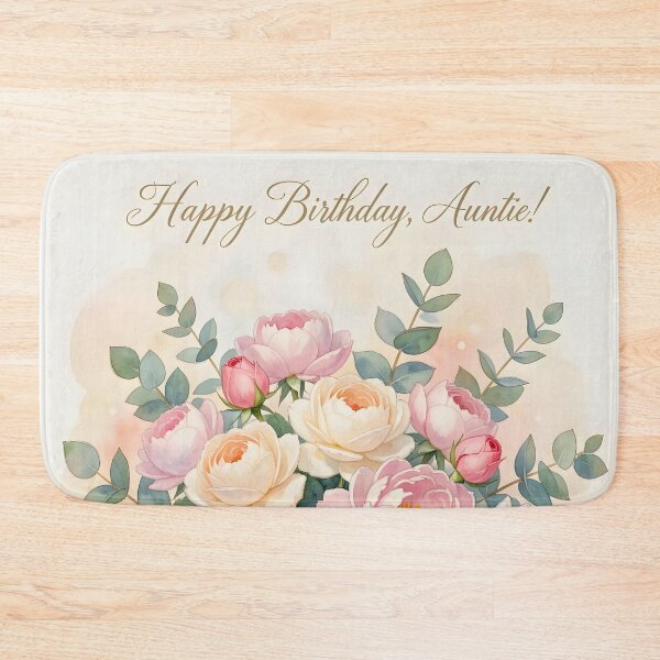 Item preview, Happy Birthday Auntie – Delicate Watercolor Peonies designed and sold by EmeraldeaArt.