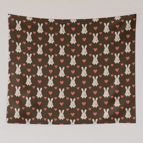 Item preview, Adorable Bunny Hearts Pattern Spreading Sweet Valentine Happiness Everywhere designed and sold by EL-Lebedenko.