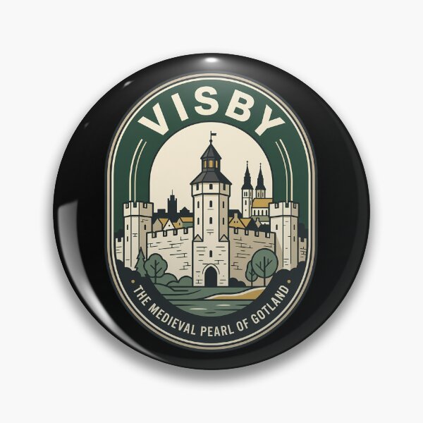 Item preview, Medieval Visby Gotland Sweden Vintage Travel Emblem designed and sold by k3rstman1.