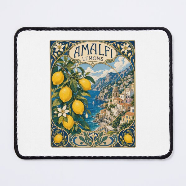 Item preview, Amalfi Lemons Italy Coast Vintage Travel Poster designed and sold by AntiqueImages.