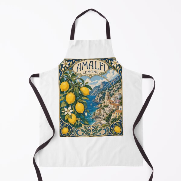 Item preview, Amalfi Lemons Italy Coast Vintage Travel Poster designed and sold by AntiqueImages.
