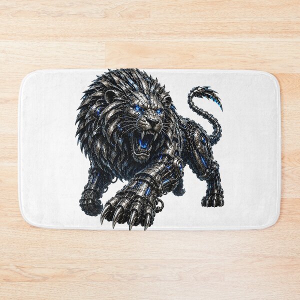 Item preview, Steel Lion V5 – Cybernetic Mechanical Lion | Industrial Metal King Beast | Futuristic Robotic Lion T-Shirt designed and sold by SteelCoat Studio.