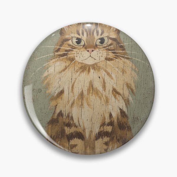 Item preview, Dignified Maine Coon Enormous Ruff Folk Art designed and sold by PictorialWhimsy.