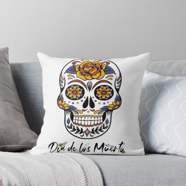 Item preview, Remembering with Flowers: Dia de los Muertos Skull designed and sold by IvanaIka.