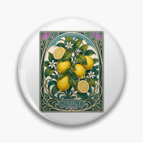 Item preview, Amalfi Lemons Art Nouveau Botanical Citrus Design designed and sold by AntiqueImages.