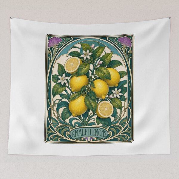 Item preview, Amalfi Lemons Art Nouveau Botanical Citrus Design designed and sold by AntiqueImages.
