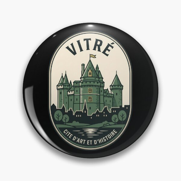 Item preview, Vitré Brittany France Castle Vintage Travel Emblem designed and sold by k3rstman1.