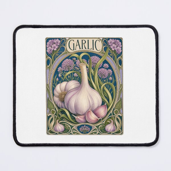 Item preview, Art Nouveau Garlic Botanical Kitchen Design designed and sold by AntiqueImages.
