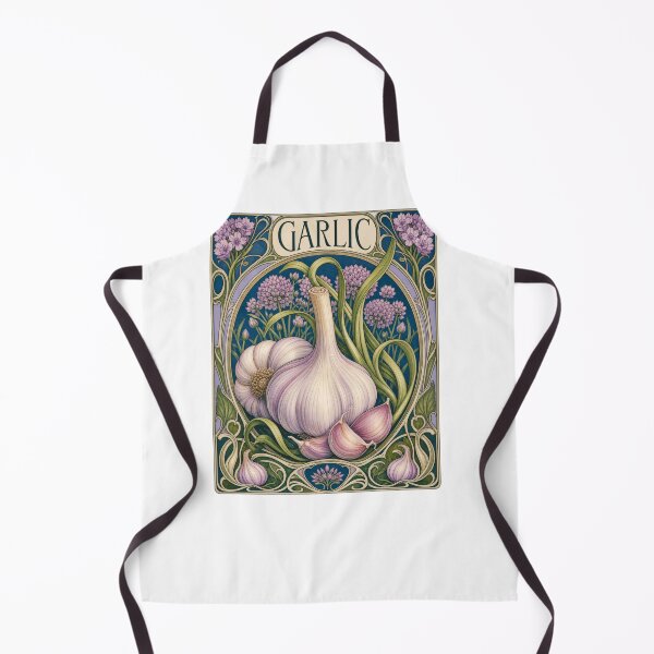 Item preview, Art Nouveau Garlic Botanical Kitchen Design designed and sold by AntiqueImages.