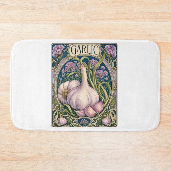 Item preview, Art Nouveau Garlic Botanical Kitchen Design designed and sold by AntiqueImages.