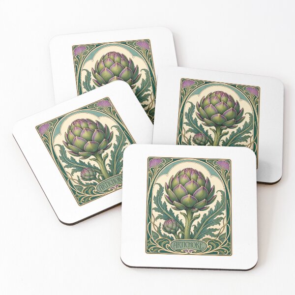 Item preview, Art Nouveau Artichoke Botanical Vintage Design designed and sold by AntiqueImages.
