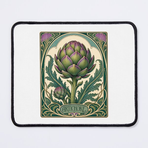 Item preview, Art Nouveau Artichoke Botanical Vintage Design designed and sold by AntiqueImages.