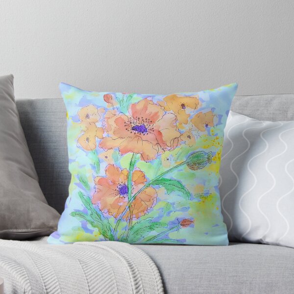 Item preview, Poppy Flower Watercolor Art Floral designed and sold by JHadfieldArt.