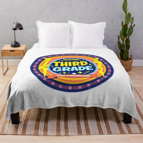 Item preview, Retro Teaching Third Grade Like A Rockstar Groovy Badge Sticker designed and sold by FestivityFinds.