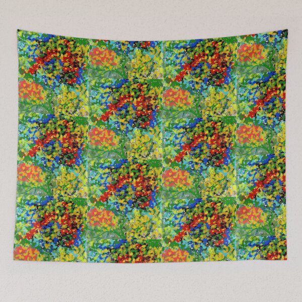 Item preview, Abstract digital floral dotty painting designed and sold by Fayes4Art.