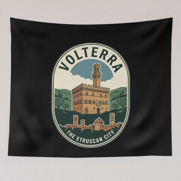 Item preview, Volterra The Etruscan City Vintage Travel Emblem designed and sold by k3rstman1.