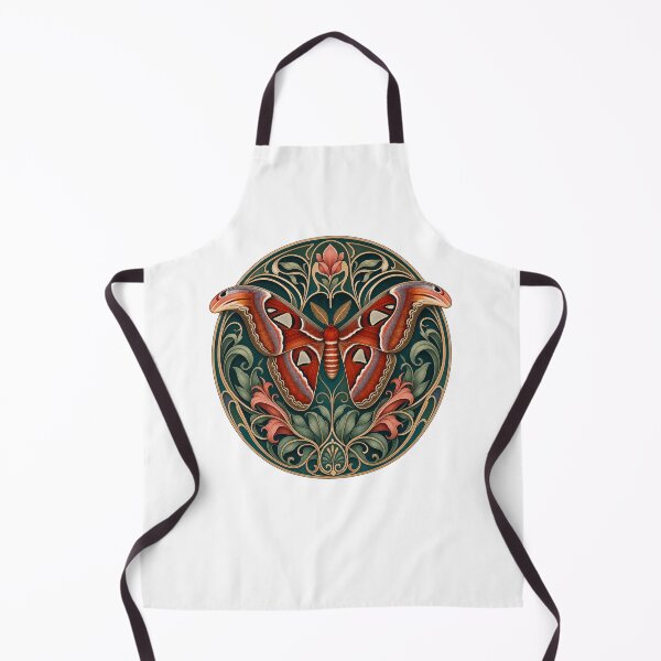 Item preview, Ornate Atlas Moth Art Nouveau Floral Design designed and sold by AntiqueImages.