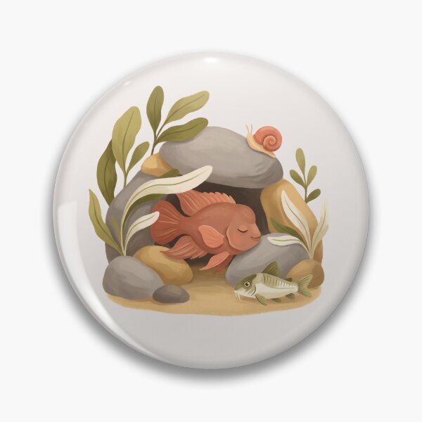 Item preview, Cute Sleeping Flowerhorn Cichlid Kids Art designed and sold by MythicCotton.