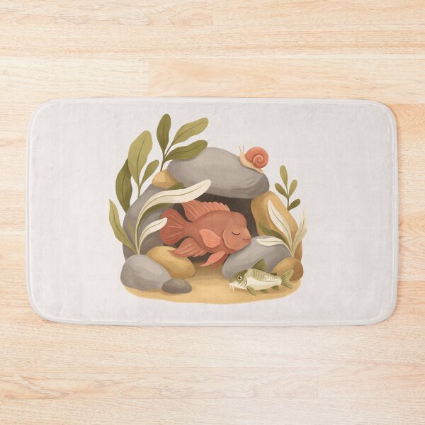 Item preview, Cute Sleeping Flowerhorn Cichlid Kids Art designed and sold by MythicCotton.