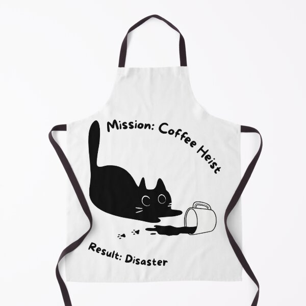 Item preview, Black Cat Coffee Heist Disaster Quote designed and sold by FaizArtShop.