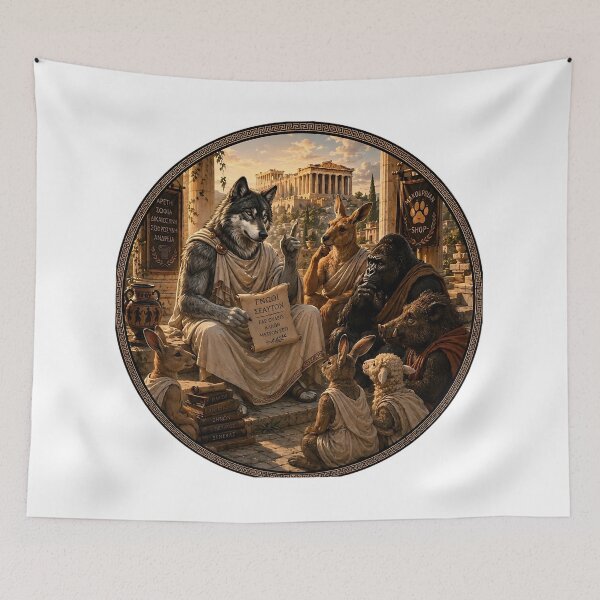 Item preview, The Path of the Wise: Greek Philosophy Animals designed and sold by Mangurrian Shop.