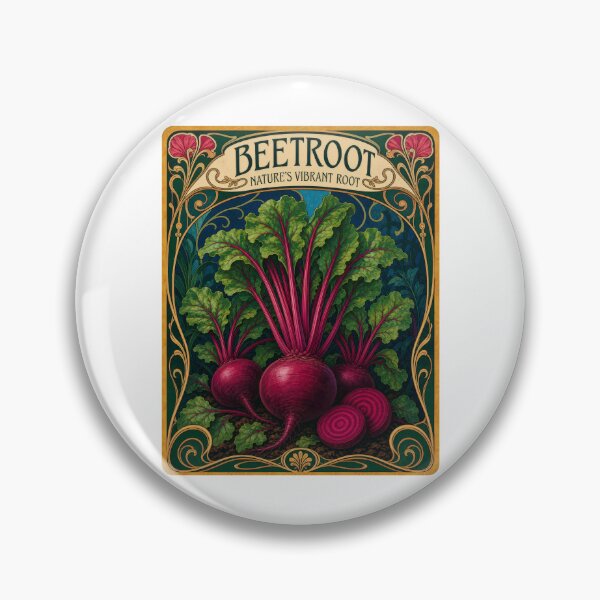 Item preview, Vibrant Beetroot Art Nouveau Botanical Design designed and sold by AntiqueImages.