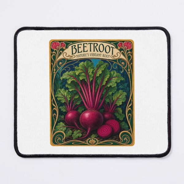 Item preview, Vibrant Beetroot Art Nouveau Botanical Design designed and sold by AntiqueImages.