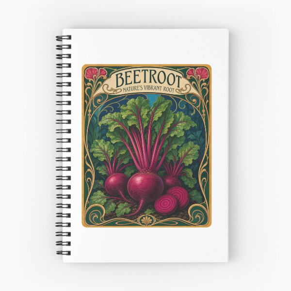 Item preview, Vibrant Beetroot Art Nouveau Botanical Design designed and sold by AntiqueImages.