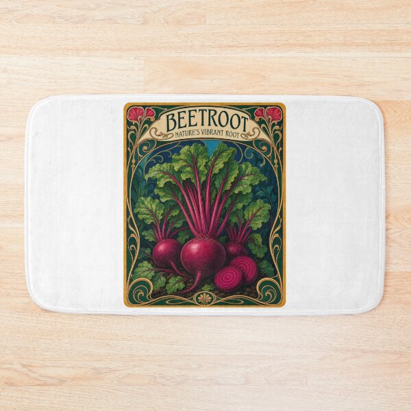 Item preview, Vibrant Beetroot Art Nouveau Botanical Design designed and sold by AntiqueImages.