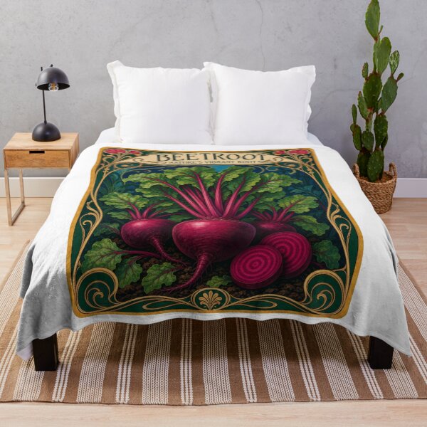 Item preview, Vibrant Beetroot Art Nouveau Botanical Design designed and sold by AntiqueImages.