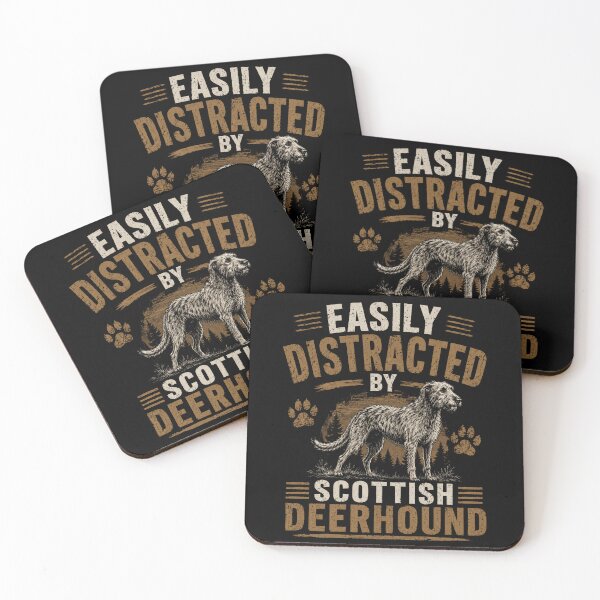 Item preview, Easily Distracted By Scottish Deerhound Dog Owner Pet Lover designed and sold by HumansStuck12.