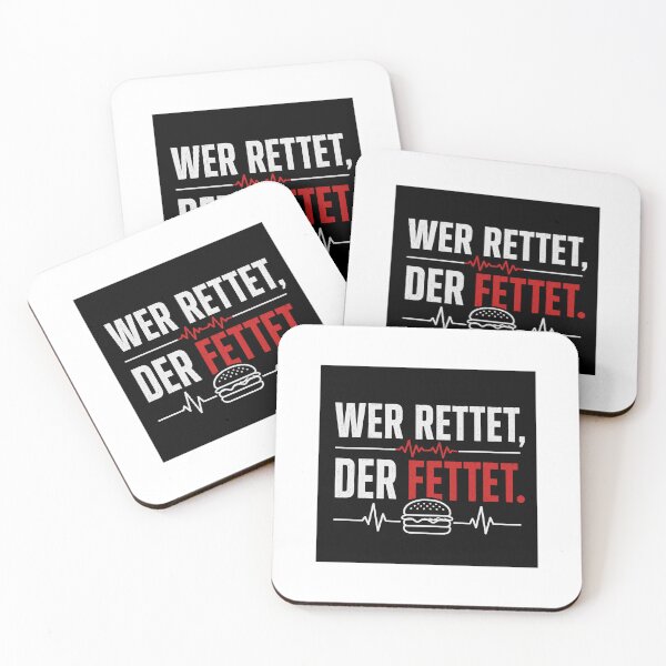 Item preview, He who saves, gets fat! Humorous saying designed and sold by Rettungshelden.