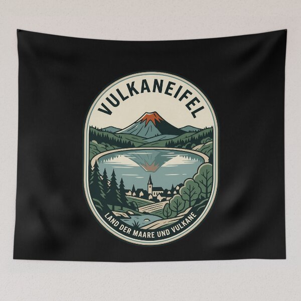 Item preview, Vulkaneifel Germany Nature Vintage Travel Emblem designed and sold by k3rstman1.