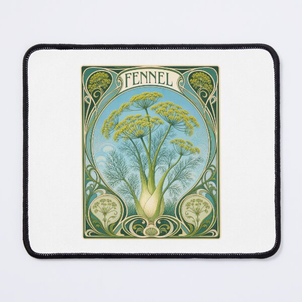 Item preview, Art Nouveau Fennel Botanical Plant Design designed and sold by AntiqueImages.