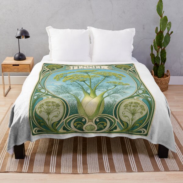 Item preview, Art Nouveau Fennel Botanical Plant Design designed and sold by AntiqueImages.