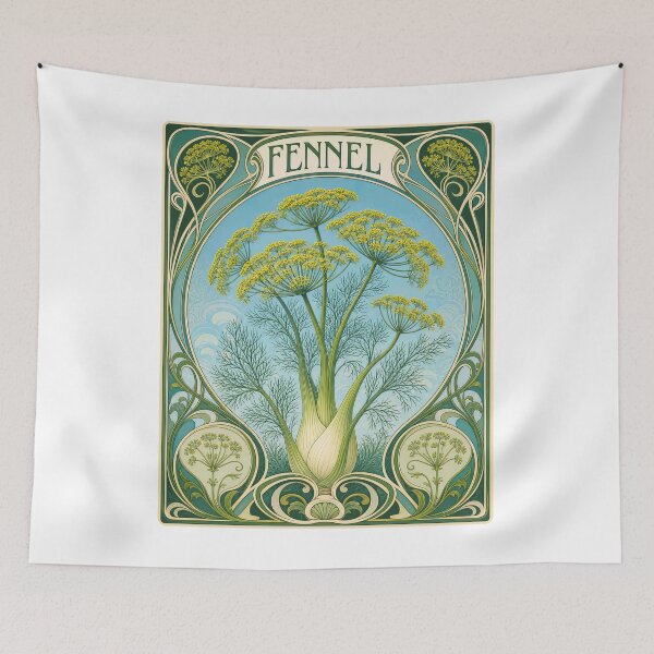 Item preview, Art Nouveau Fennel Botanical Plant Design designed and sold by AntiqueImages.