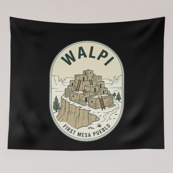 Item preview, Emblema de viaje antiguo de Walpi First Mesa Pueblo designed and sold by k3rstman1.