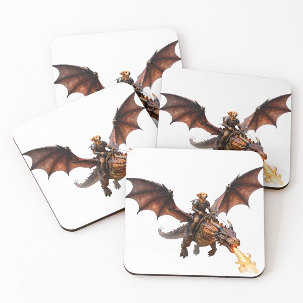 Item preview, Epic Fantasy Dragon Rider - Fire Breathing Dragon designed and sold by GoldenPaw Society.