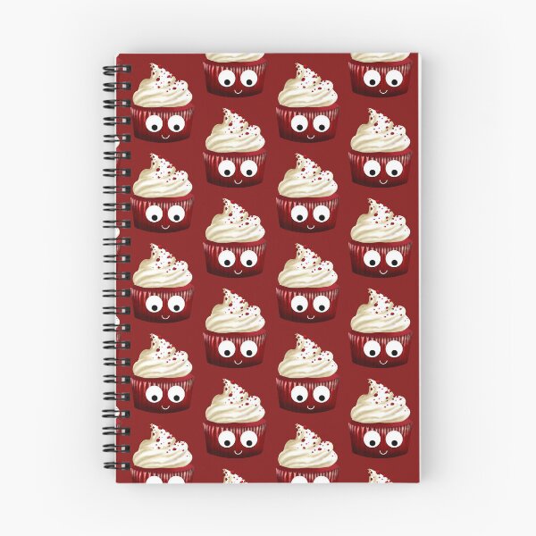 Item preview, Red velvet googly eye cupcake on burgundy designed and sold by AdventuresOy.