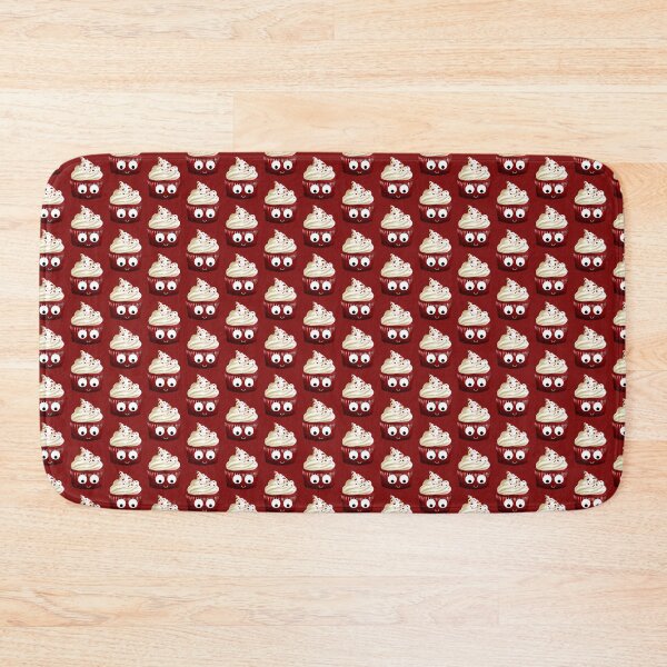 Item preview, Red velvet googly eye cupcake on burgundy designed and sold by AdventuresOy.
