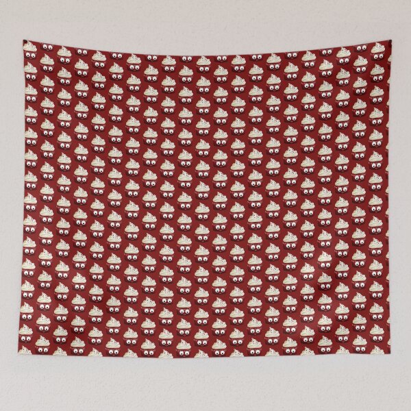 Item preview, Red velvet googly eye cupcake on burgundy designed and sold by AdventuresOy.