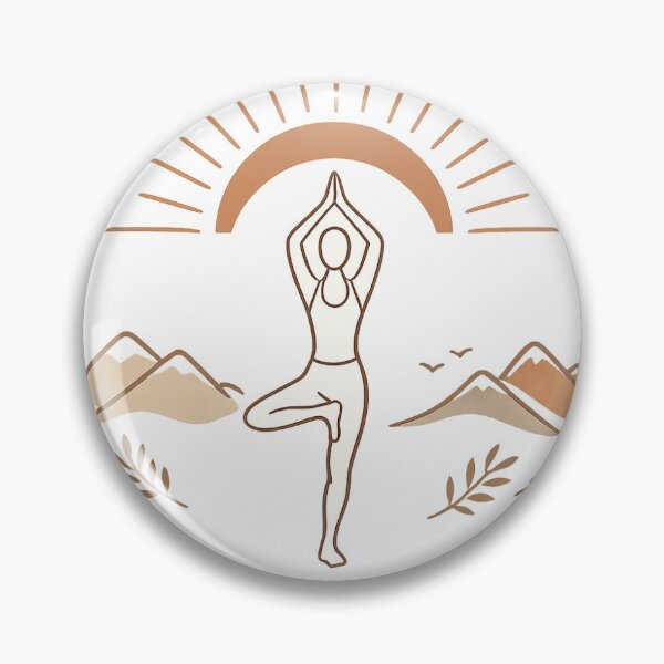 Item preview, Tree Pose Yoga Meditation Line Art` designed and sold by Chinnibujji.