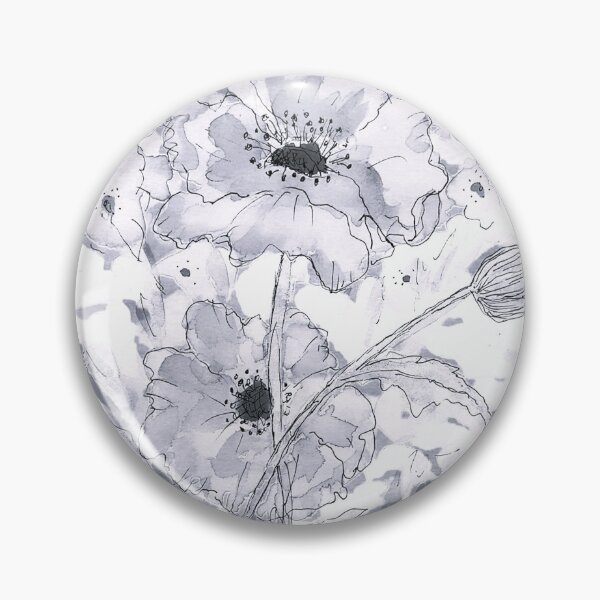 Item preview, Poppies Black and White Art Sketch designed and sold by JHadfieldArt.