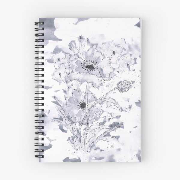 Item preview, Poppies Black and White Art Sketch designed and sold by JHadfieldArt.