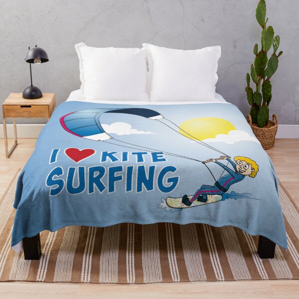 Item preview, Me encanta el kitesurf, ilustración estilo caricatura para surfistas y amantes de la playa. designed and sold by Stef Ringoot, cartoons and illustrations.