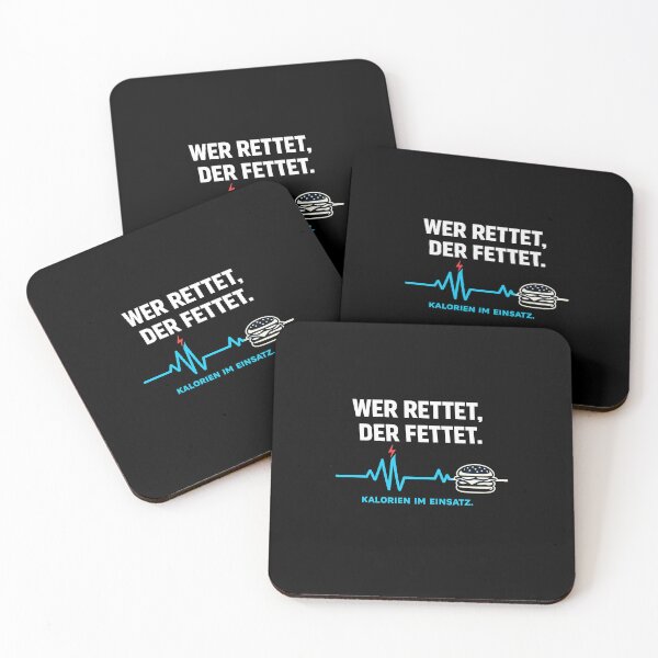 Item preview, He who saves, gets fat! / Humorous saying designed and sold by Rettungshelden.