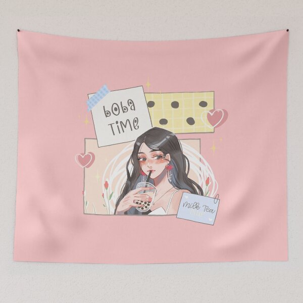 Item preview, Boba Time - Cute Bubble Milk Tea Girl designed and sold by Varo-DY.
