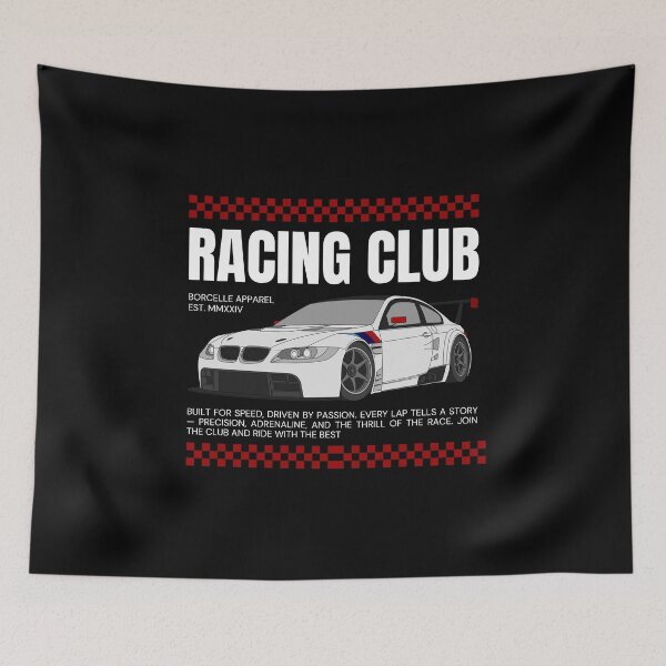 Item preview, Racing Club Vintage Checkered Flag Car Design designed and sold by PrimeRacer.