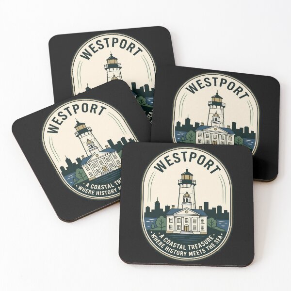 Item preview, Westport Coastal Lighthouse Vintage Travel Emblem designed and sold by k3rstman1.
