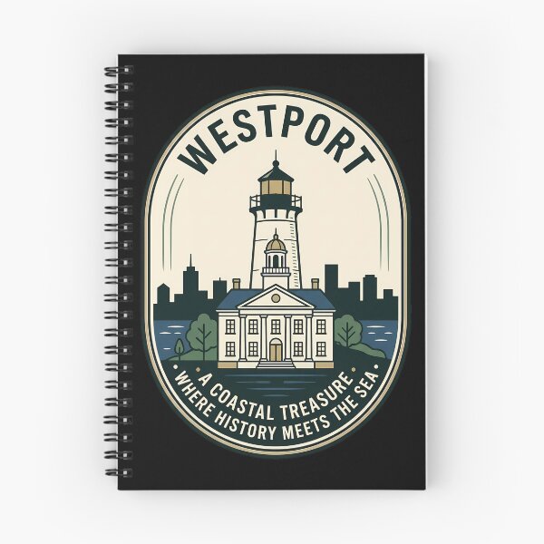 Item preview, Westport Coastal Lighthouse Vintage Travel Emblem designed and sold by k3rstman1.